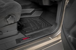 GMC Sierra 2500 Floor Mats - Front + Rear - Rough Country - Sure-Fit - '01-'04